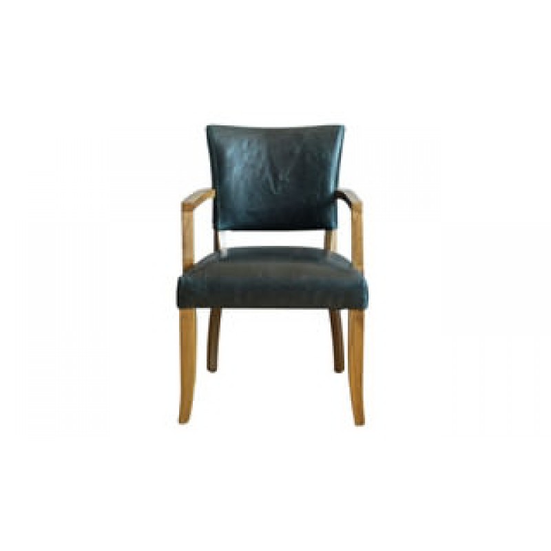 VL Duke Arm Chair Leather - Ink Blue